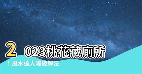 2023桃花位在洗手間|2023大桃花年！ 命理師傳授「風水術」：偷懶的人。